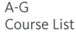 A-G Course List 